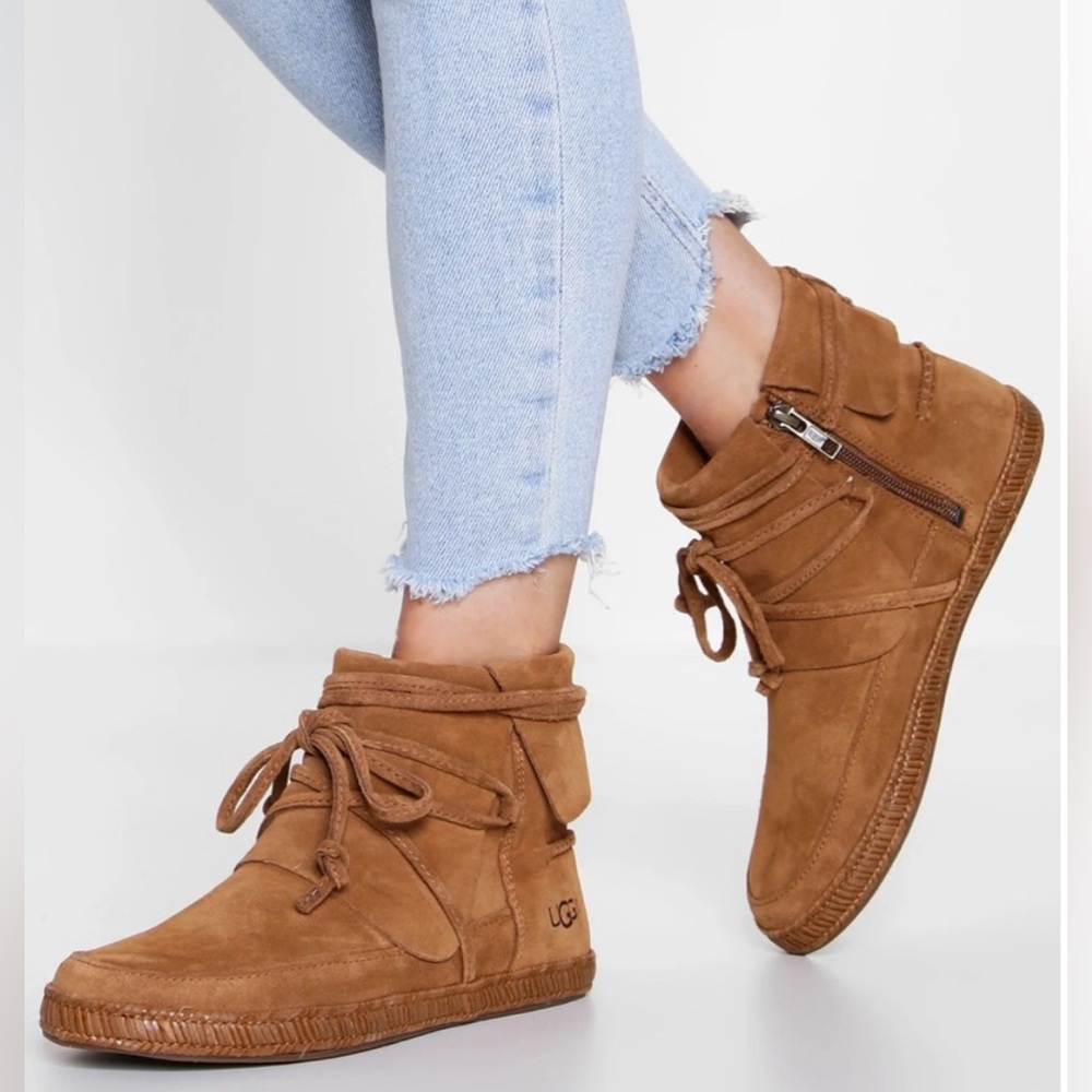 UGG Reid Moccasins brown suede Bohemian 8.5